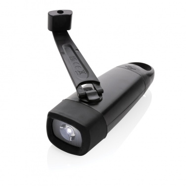 Logo trade promotional giveaway photo of: Lightwave RCS rplastic USB-rechargeable torch with crank