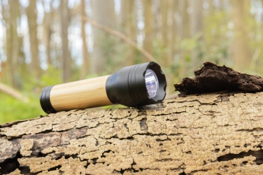 Logotrade promotional product image of: Lucid 3W RCS certified recycled plastic & bamboo torch