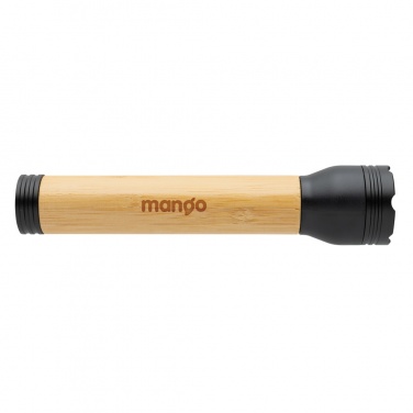 Logo trade promotional product photo of: Lucid 5W RCS certified recycled plastic & bamboo torch