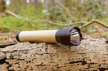 Logotrade advertising products photo of: Lucid 5W RCS certified recycled plastic & bamboo torch