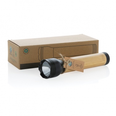 Logotrade promotional product picture of: Lucid 5W RCS certified recycled plastic & bamboo torch