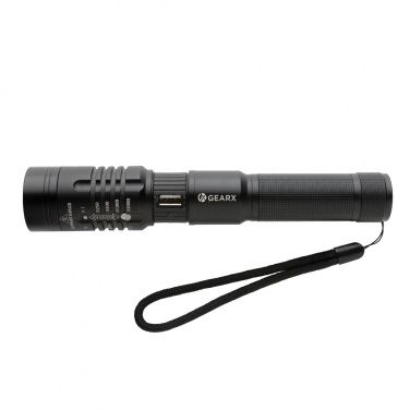 Logo trade promotional gift photo of: Gear X USB re-chargeable torch