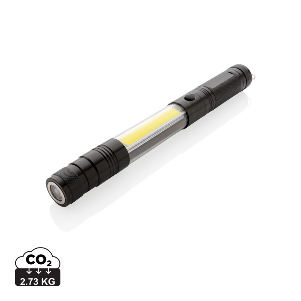 Logo trade business gifts image of: Large telescopic light with COB