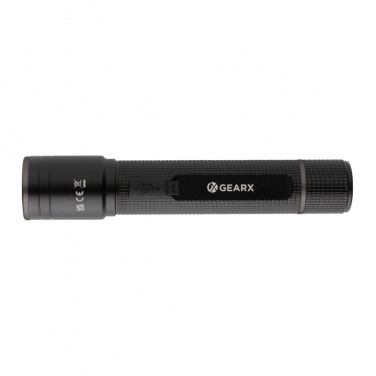 Logotrade promotional product picture of: Gear X RCS recycled aluminum USB-rechargeable torch