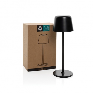 Logo trade promotional items picture of: Zenic RCS recycled plastic USB re-chargable table lamp