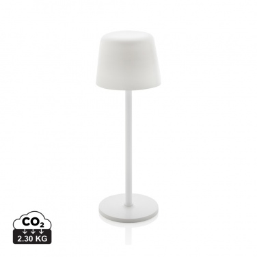 Logo trade promotional items image of: Zenic RCS recycled plastic USB re-chargable table lamp