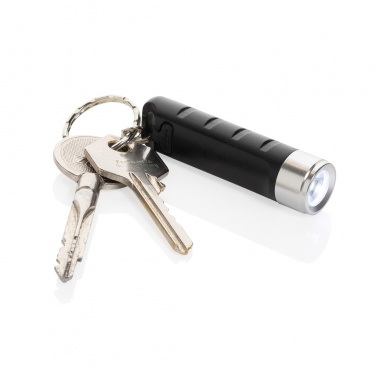 Logo trade promotional giveaways picture of: Globix RCS recycled plastic USB re-chargeable keychain torch