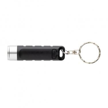 Logo trade promotional gift photo of: Globix RCS recycled plastic USB re-chargeable keychain torch