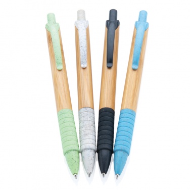 Logo trade promotional merchandise photo of: Bamboo & wheat straw pen