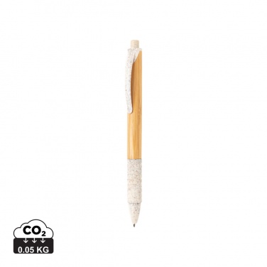 Logo trade business gifts image of: Bamboo & wheat straw pen