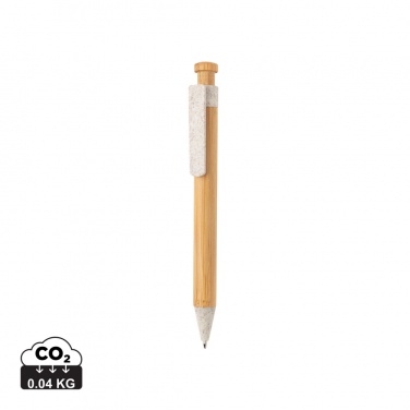 Logotrade promotional items photo of: Bamboo pen with wheatstraw clip