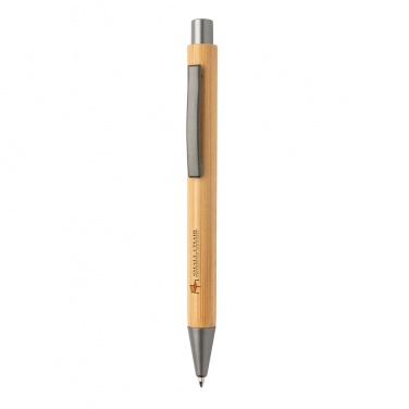 Logo trade promotional product photo of: Slim design bamboo pen