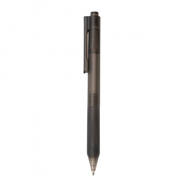 Logo trade promotional merchandise image of: X9 frosted pen with silicone grip