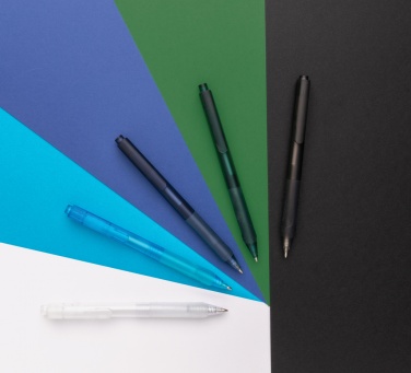 Logo trade advertising product photo of: X9 frosted pen with silicone grip