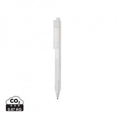 Logotrade corporate gift image of: X9 frosted pen with silicone grip