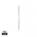 X9 solid pen with silicone grip, white