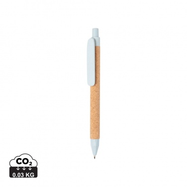 Logo trade promotional giveaway photo of: Write wheatstraw and cork pen