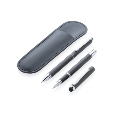 Logo trade promotional merchandise image of: Swiss Peak deluxe pen set in PU pouch