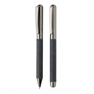 Logo trade promotional products picture of: Recycled leather pen set