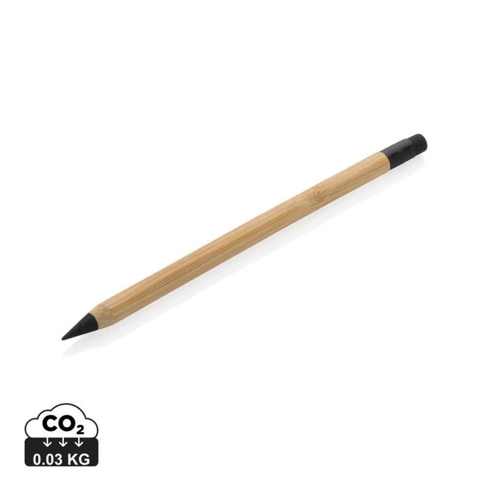 Logo trade promotional product photo of: Bamboo infinity pencil with eraser