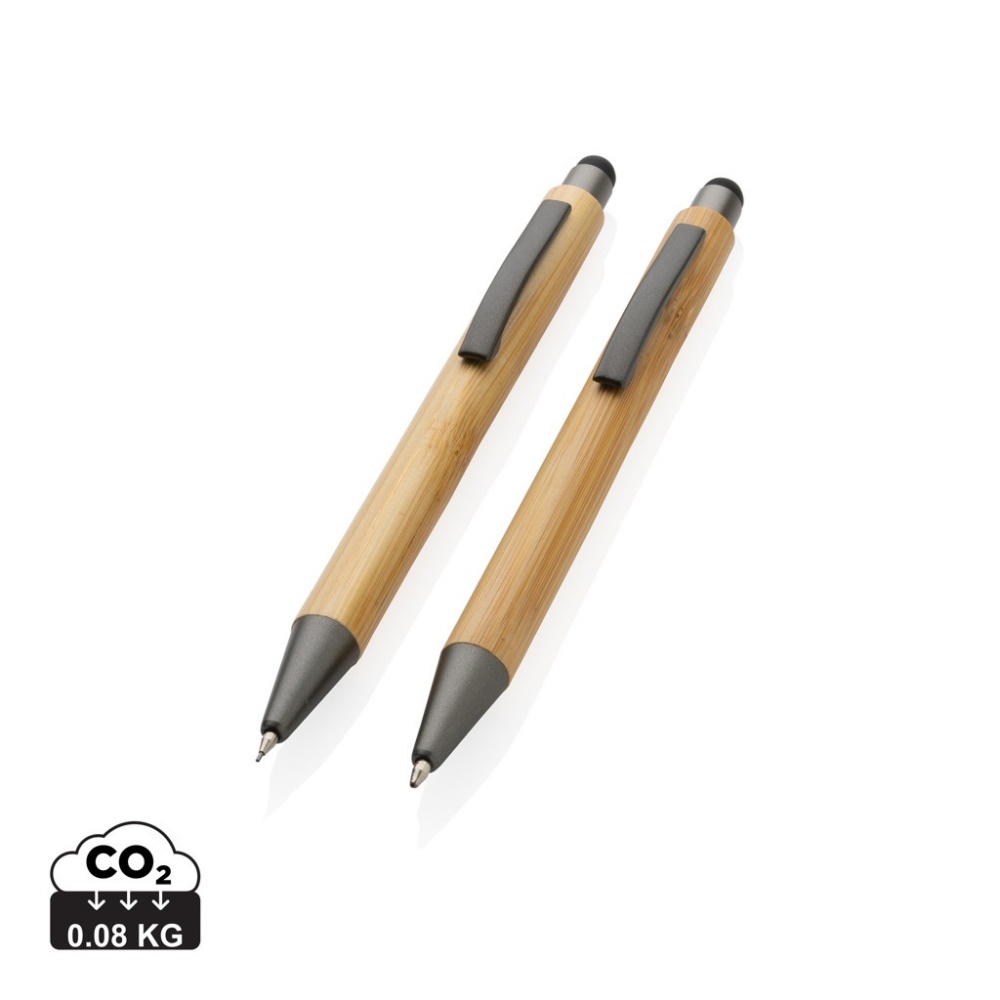 Logotrade business gift image of: Bamboo modern pen set in box