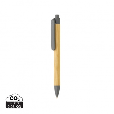 Logo trade promotional product photo of: Write responsible recycled paper barrel pen