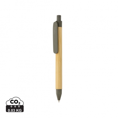 Logo trade promotional items picture of: Write responsible recycled paper barrel pen