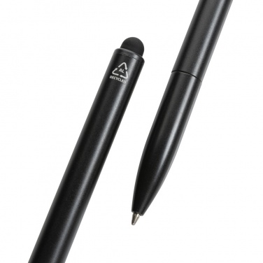 Logo trade promotional giveaways image of: Kymi RCS certified recycled aluminium pen with stylus