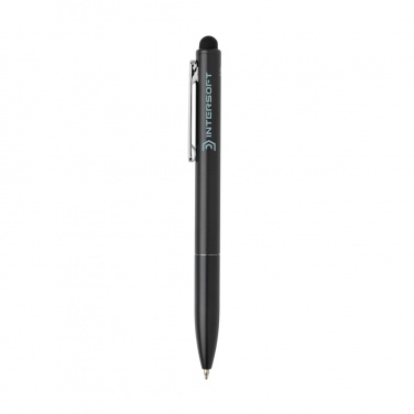 Logo trade advertising products picture of: Kymi RCS certified recycled aluminium pen with stylus