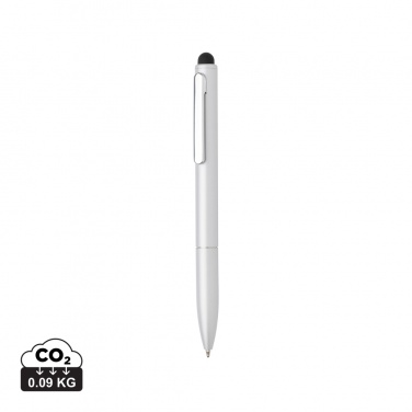 Logo trade corporate gifts picture of: Kymi RCS certified recycled aluminium pen with stylus