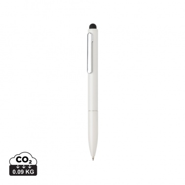 Logo trade promotional item photo of: Kymi RCS certified recycled aluminium pen with stylus