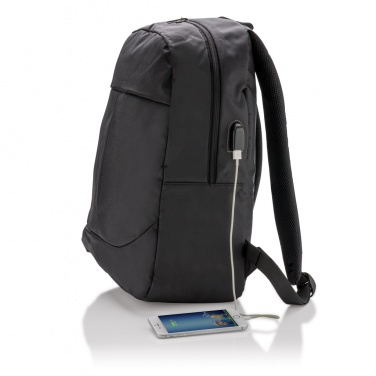 Logo trade promotional giveaways image of: Power USB laptop backpack