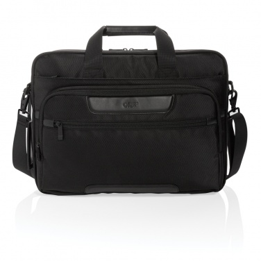 Logotrade promotional product picture of: Swiss Peak RPET Voyager RFID 15.6" laptop bag