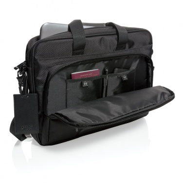 Logotrade promotional giveaway image of: Swiss Peak RPET Voyager RFID 15.6" laptop bag