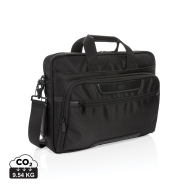 Logo trade promotional giveaways image of: Swiss Peak RPET Voyager RFID 15.6" laptop bag