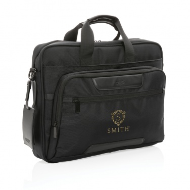 Logo trade business gift photo of: Swiss Peak AWARE™ RPET Voyager 15.6" laptop bag