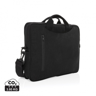 Logo trade promotional giveaway photo of: Laluka AWARE™ recycled cotton 15.4 inch laptop bag