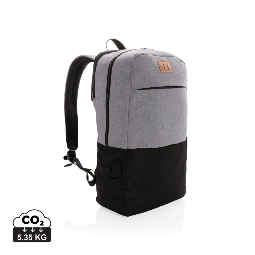 Logotrade advertising products photo of: Modern 15.6" USB & RFID laptop backpack PVC free