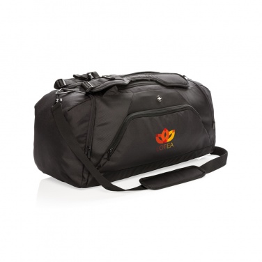 Logo trade promotional merchandise image of: Swiss Peak RFID sports duffel & backpack