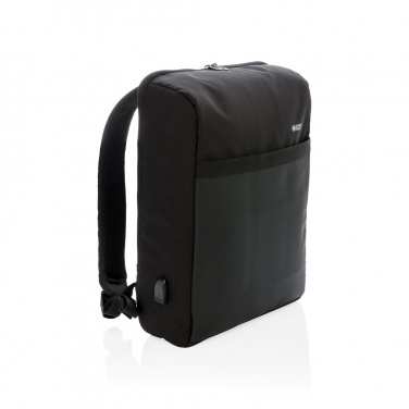 Logo trade corporate gift photo of: Swiss Peak 15" anti-theft RFID & USB backpack PVC free