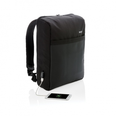 Logo trade promotional giveaways picture of: Swiss Peak 15" anti-theft RFID & USB backpack PVC free