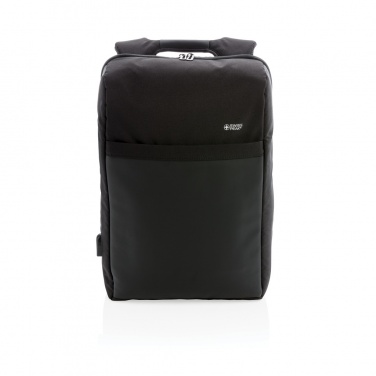 Logo trade promotional giveaway photo of: Swiss Peak 15" anti-theft RFID & USB backpack PVC free