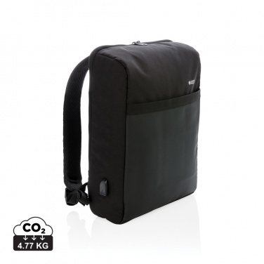 Logo trade corporate gift photo of: Swiss Peak 15" anti-theft RFID & USB backpack PVC free