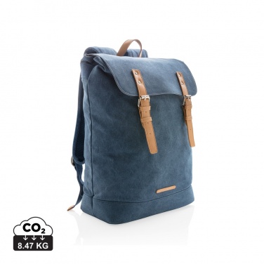 Logo trade business gift photo of: Canvas laptop backpack PVC free