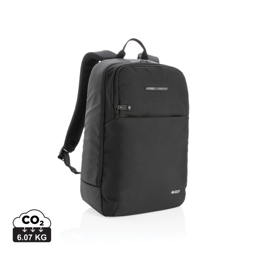 Logo trade business gifts image of: Swiss Peak laptop backpack with UV-C steriliser pocket