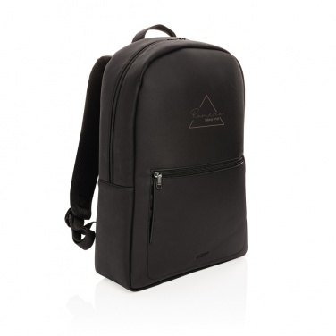 Logo trade promotional gifts picture of: Swiss Peak deluxe PU laptop backpack PVC free