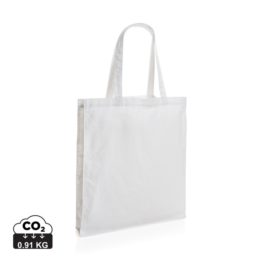 Logo trade corporate gift photo of: Impact AWARE™ Recycled cotton tote w/bottom 145g