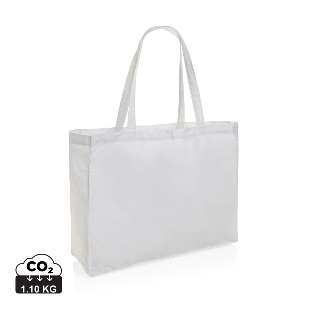 Logotrade promotional item image of: Impact AWARE™ Recycled cotton shopper 145g