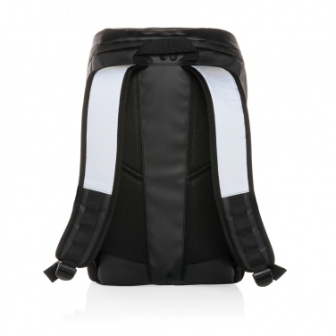 Logo trade promotional giveaways image of: PU high visibility easy access 15.6" laptop backpack