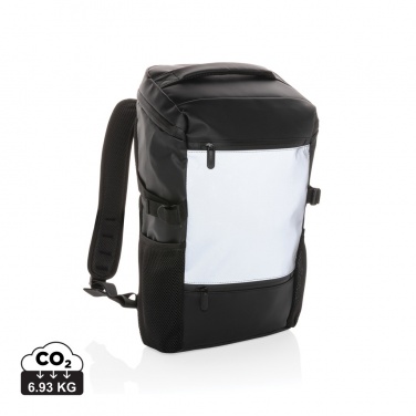 Logo trade corporate gift photo of: PU high visibility easy access 15.6" laptop backpack